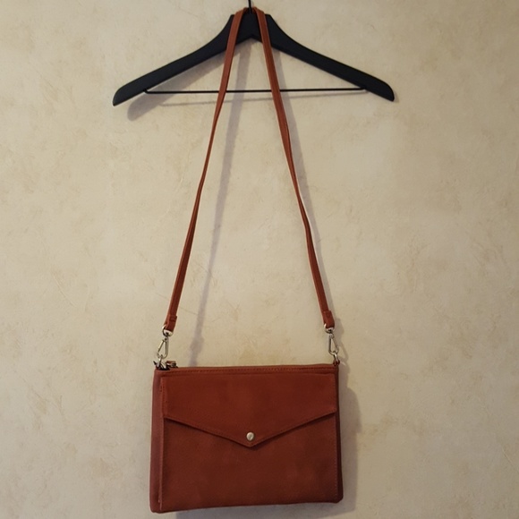 Street Level Abri leather suede envelope clutch - Picture 6 of 7